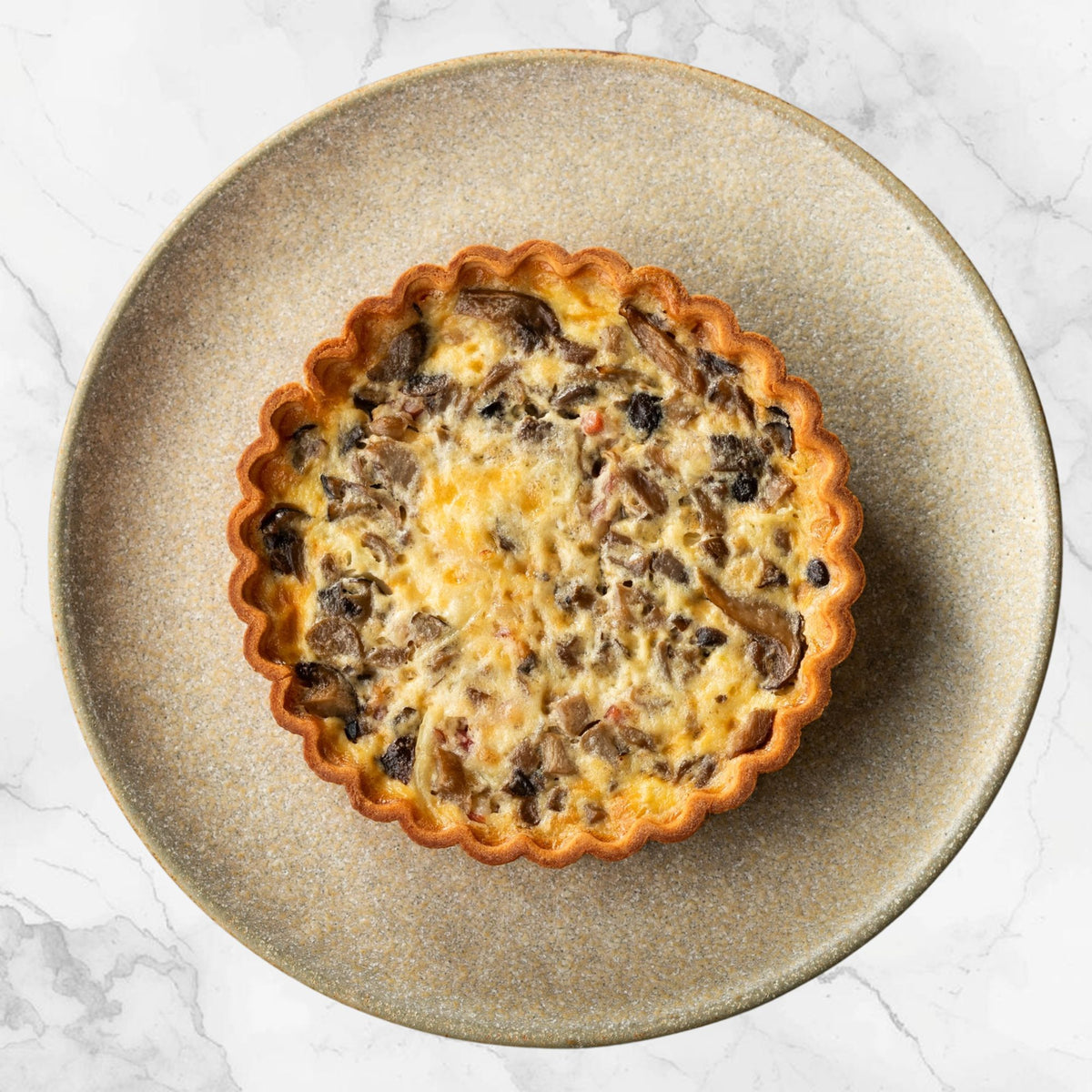 Quiche champignons & oignons confits individuelle