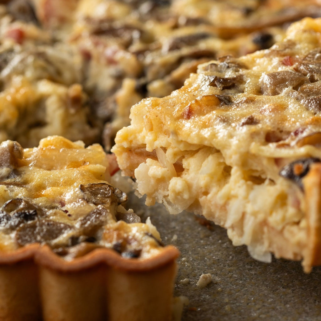 Quiche champignons & oignons confits individuelle